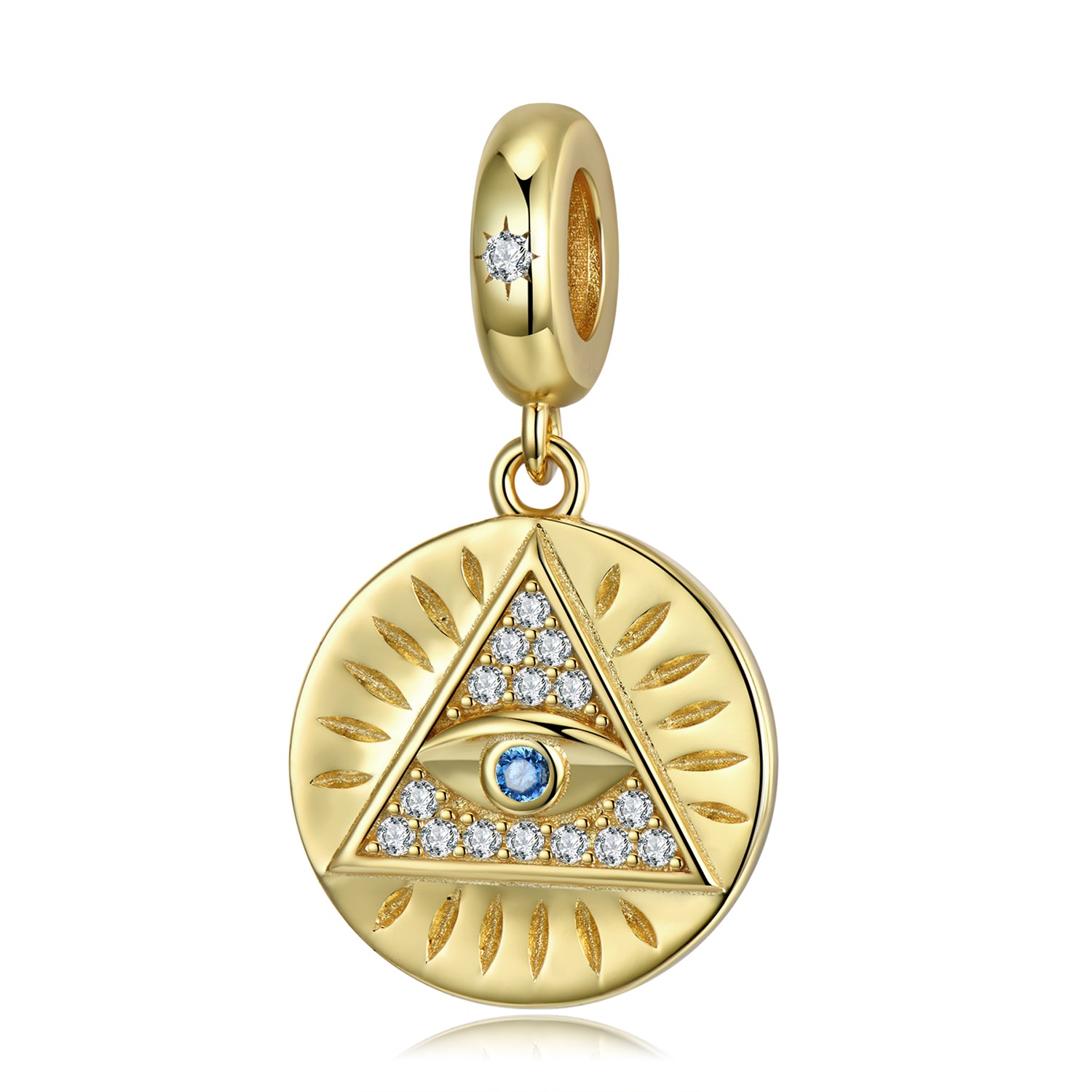 Triangle Evil Eye Pendant, 925 Silver Necklace And Bracelet DIY Jewelry