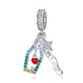 S925 Sterling Silver Message In A Bottle Dangle Charm Romantic Love Pendant Bead For DIY Charm Bracelet Necklace Jewelry Gift