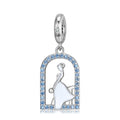 S925 Sterling Silver Bride Dangle Charm Wedding Pendant Bead For DIY Charm Bracelet Necklace Jewelry Gift