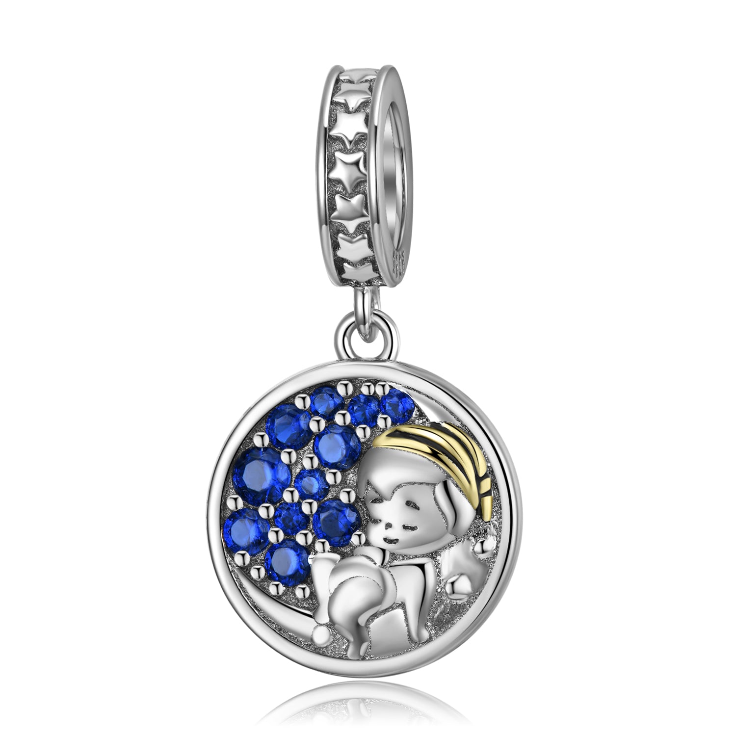 S925 Sterling Silver Sleeping Baby Dangle Charm Mother's Day Pendant Bead For DIY Charm Bracelet Necklace Jewelry Gift