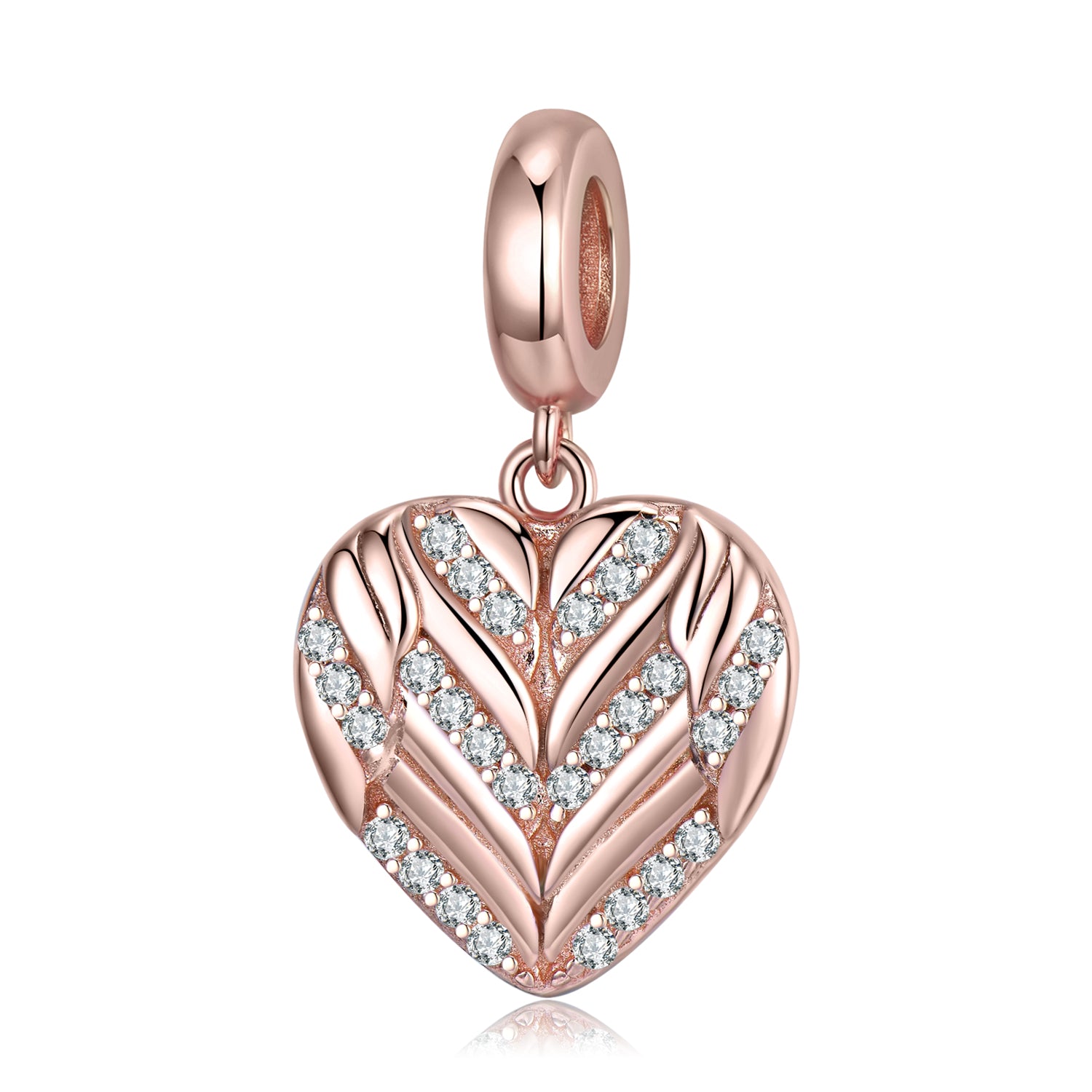 S925 Sterling Silver Angel Wing Dangle Charm Mother's Day Pendant Bead For DIY Charm Bracelet Necklace Jewelry Gift