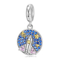 S925 Sterling Silver Rocket Medallion Dangle Charm Space Pendant Bead For DIY Charm Bracelet Necklace Jewelry Gift