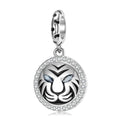 S925 Sterling Silver White Tiger Dangle Charm Zodiac Animal Pendant Bead For DIY Charm Bracelet Necklace Jewelry Gift