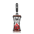 S925 Sterling Silver Skull Hourglass Dangle Charm Gothic Pendant Bead For DIY Charm Bracelet Necklace Jewelry Gift