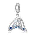 S925 Sterling Silver Mermaid Tail Dangle Charm Ocean Pendant Bead For DIY Charm Bracelet Necklace Jewelry Gift