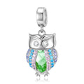 S925 Sterling Silver Owl Dangle Charm Minimalist Bird Pendant Bead For DIY Charm Bracelet Necklace Jewelry Gift