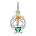Original Design S925 Sterling Silver May Hawthorn Flower Dangle Charm, May Birth Flower, Flower Language Series, CZ Charm Bead For DIY Bracelet Necklace, Pandora Compatible Jewelry Gift