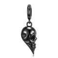 S925 Sterling Silver Mr And Mrs Skull Dangle Charm Gothic Couple Pendant Bead For DIY Charm Bracelet Necklace Jewelry Gift