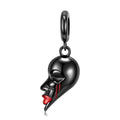 S925 Sterling Silver Mr And Mrs Skull Dangle Charm Gothic Couple Pendant Bead For DIY Charm Bracelet Necklace Jewelry Gift