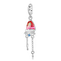S925 Sterling Silver Strawberry Dangle Charm Zircon Pendant Bead For DIY Charm Bracelet Necklace Jewelry Gift
