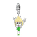 S925 Sterling Silver Spring Elf Dangle Charm Resin Enamel Colorful Pendant Bead For DIY Charm Bracelet Necklace Jewelry Gift