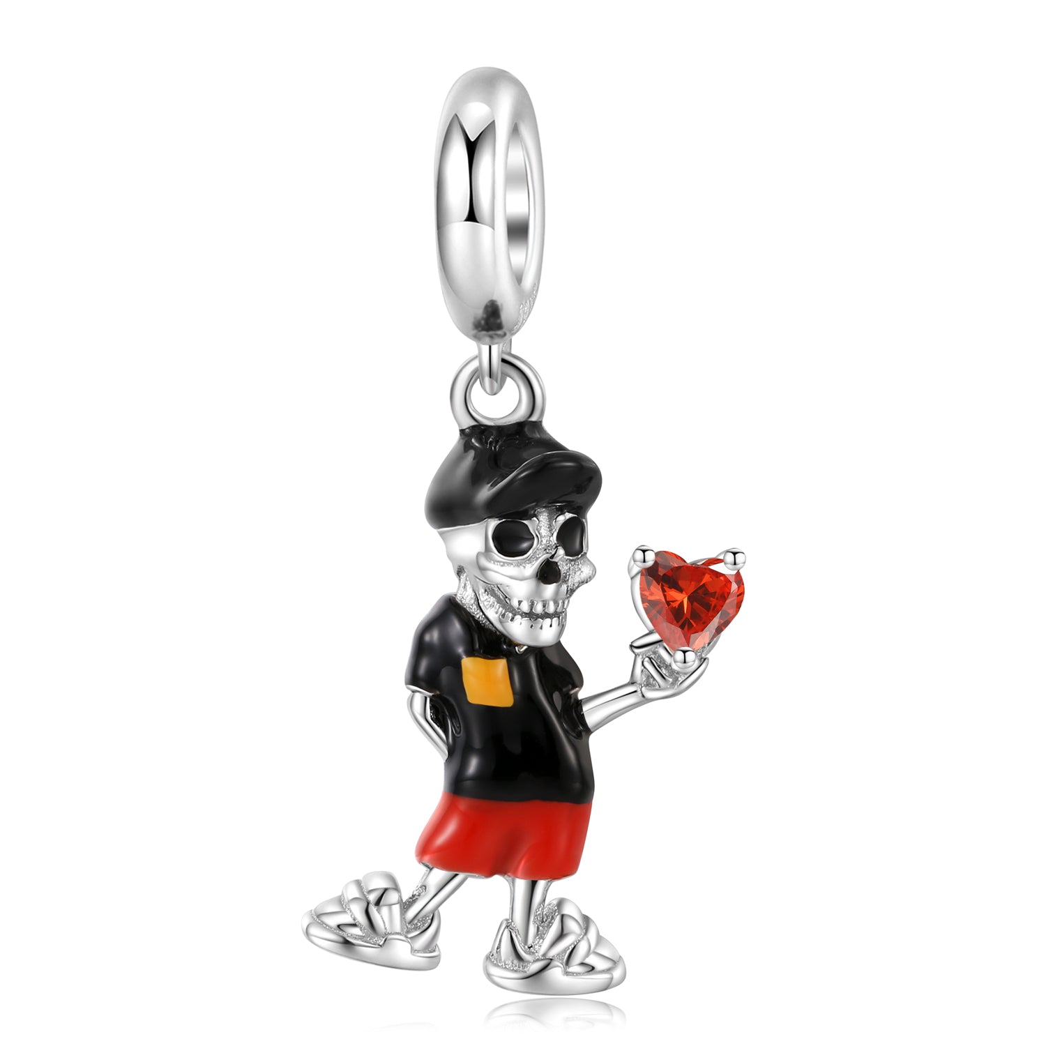 S925 Sterling Silver Confession Boy Dangle Charm Resin Pendant Bead For DIY Charm Bracelet Necklace Jewelry Gift