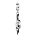 S925 Sterling Silver Skeleton Knife Dangle Charm Minimalist Pendant Bead For DIY Charm Bracelet Necklace Jewelry Gift