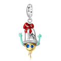 S925 Sterling Silver Bell Ghost Dangle Charm DIY Bead Pendant For Charm Bracelet Necklace Jewelry Gift