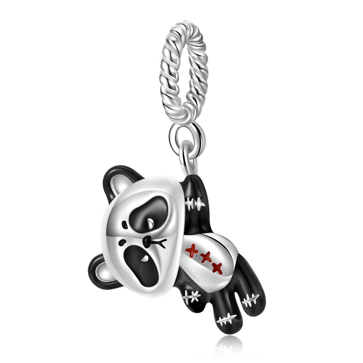 Blue Girl Charm 925 Sterling Silver Enamel Pendant Bead For DIY Charm Bracelet Necklace Cartoon Jewelry Gift