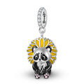 Brown Hair Girl Charm 925 Sterling Silver Enamel Pendant Bead For DIY Charm Bracelet Necklace Cartoon Jewelry Gift