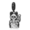 Water Fairy Charm 925 Sterling Silver Blue Enamel Pendant Bead For DIY Charm Bracelet Necklace Fantasy Jewelry Gift