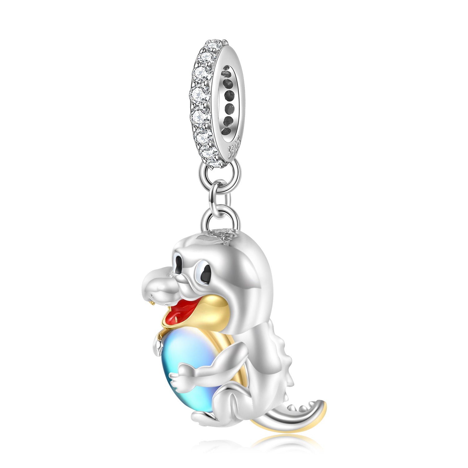 Shouting Panda Charm 925 Sterling Silver Pendant Bead For DIY Charm Bracelet Necklace Cute Animal Jewelry Gift