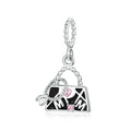 Blue Butterfly Charm 925 Sterling Silver Black Gold Plated Enamel Pendant Bead For DIY Charm Bracelet Necklace Gothic Jewelry Gift