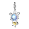 Red Lips Charm 925 Sterling Silver Stone Enamel Pendant Bead For DIY Charm Bracelet Necklace Fashion Jewelry Gift