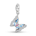 Butterfly Charm 925 Sterling Silver Enamel Pendant Bead For DIY Charm Bracelet Necklace Nature Jewelry Gift