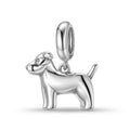 Schnauzer Charm 925 Sterling Silver Oxidized Pendant Bead For DIY Charm Bracelet Necklace Dog Jewelry Gift