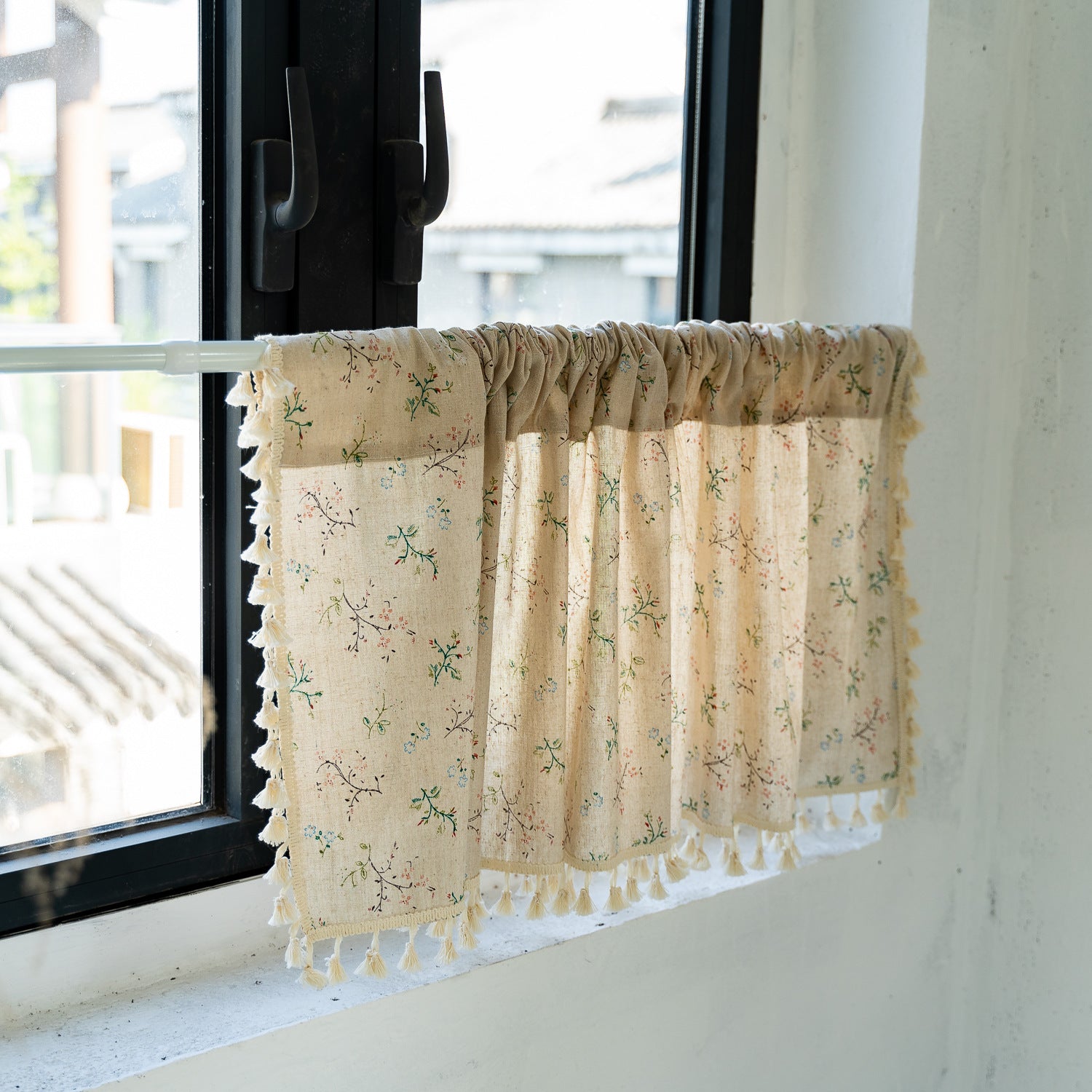 Floral Printed Semi-curtain Sunshade Short Window Curtain