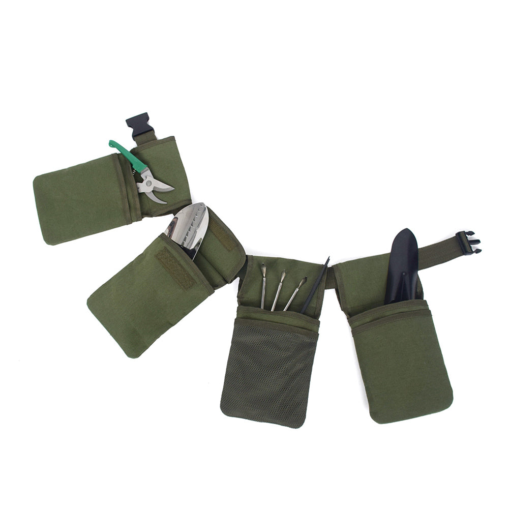 Handsfree Portable Lawn 4 Pockets Canvas Waist Belt Garden Tool Organizer Bag