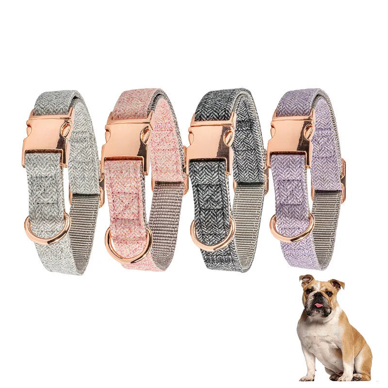 Nylon Durable Dog Collar Outdoor Walking Adjustable Cat Necklace Collar