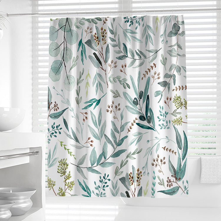 Plant Pattern Curtains Bath Screen Shower Curtain