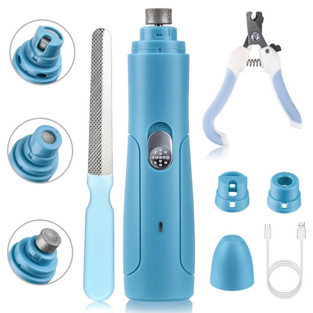 Electric Pet Nail Grinder Set Dog Nails Polisher Clipper