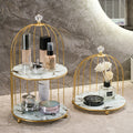 Desktop Jewelry Lipstick Skin Care Products Iron Bird Cage Holder