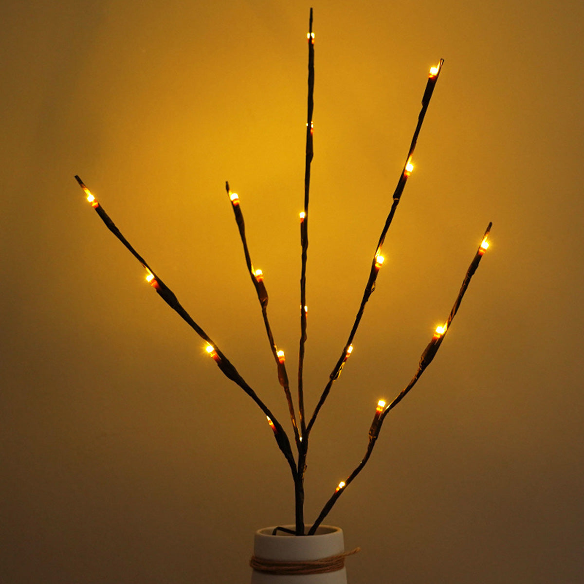 20 Bulbs LED Willow Branch Lights Lamp Natural Tall Vase Fairy Branch Vase Lamp