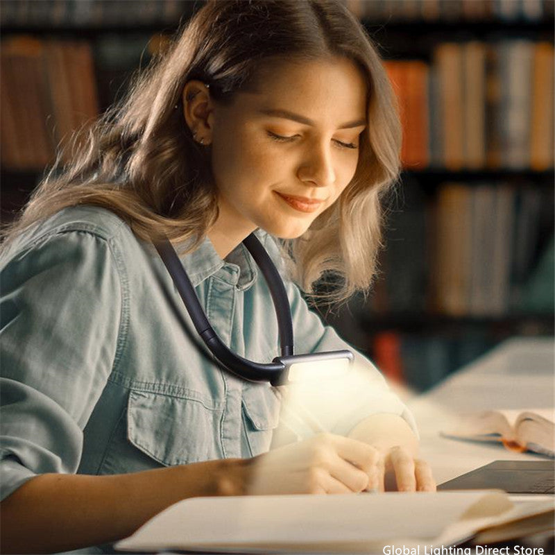 USB Rechargeable LED Neck Lamp Book Light Bedside Reading Light