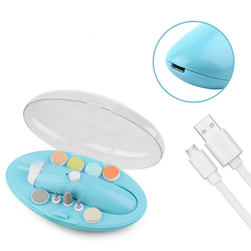 Kids Baby Nail Trimmer Electric Manicure Pedicure Nail  Care Set
