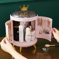 Luxury Rotary Jewelry Storage Box Earrings Necklace Display Stand
