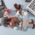 Pet Chewing Funny Animals Shaped Dog Bite Plush Corduroy Teething Toy