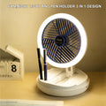 Multifunctional Folding Portable Fan  USB  Air Cooling Fan Stand Desk LED Light  Fan