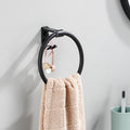 Black Towel Ring Vintage Space Aluminum Wall Mounted Towel Holder