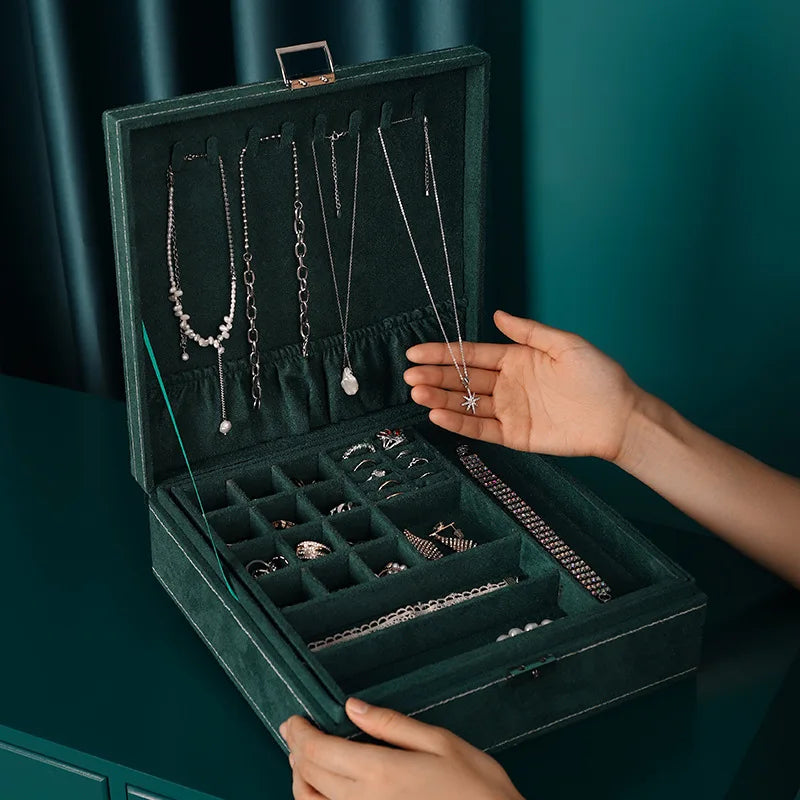 Two Layer Jewelry Box Organizer Display Storage Case