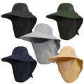 Wide Brim Sun Hat Bucket Hat with Neck Face Flap Cover