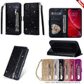 Glitter Leather Wallet Case For iPhone 11 12 Pro Max Xs 7 8 Plus