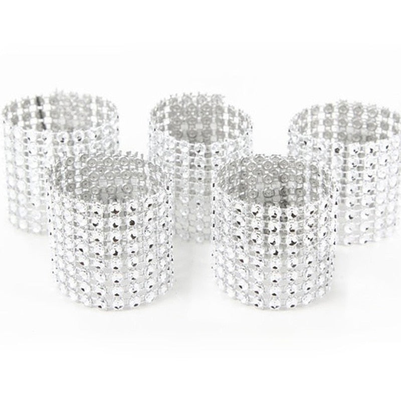 20Pcs Gold Silver Napkin Ring Chairs Buckles Wedding Event Decoration Crafts