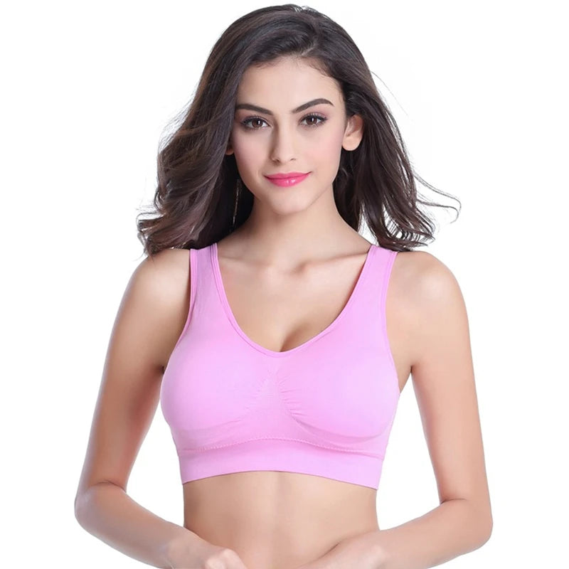 Women Sport Bra Fitness Running Vest Gym Workout Underwear Padded Crop Tops