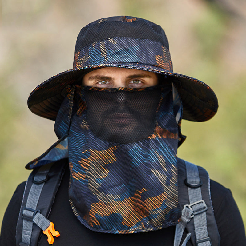 Men Outdoor Fishing Cap UV Protection Sunshade Camouflage Fishing Hat