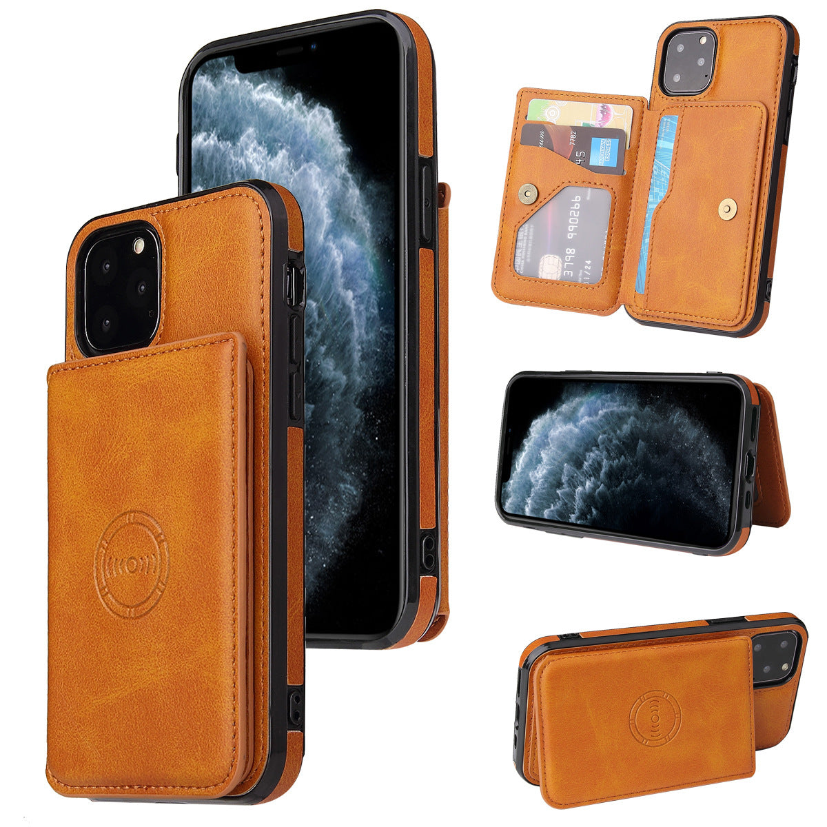 Luxury Car Magnet Wallet Leather Case For iPhone 12 11 Pro 6 7 8 Plus XR XS