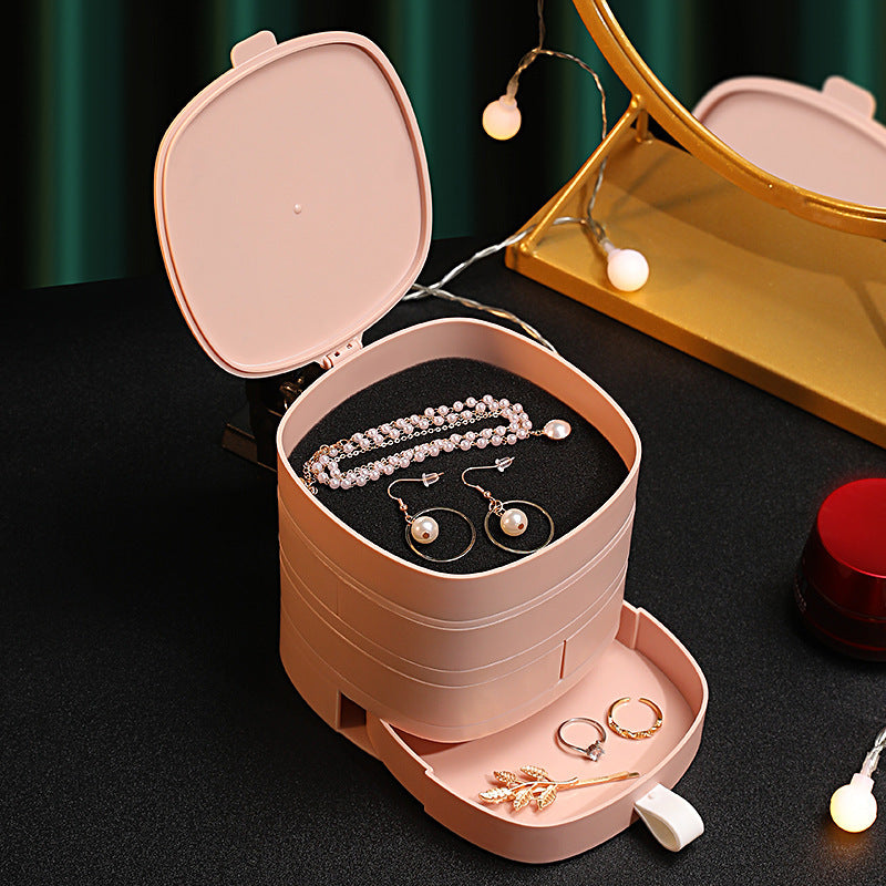 Rotating Earrings Jewelry Storage Box Rack