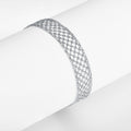 S925 Sterling Silver Hollow Mesh Bracelet For Women, 3.5g Lightweight Wide Chain, Platinum Gold Rose Gold Plated, Fashion Jewelry Gift Box