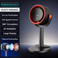 Forest Style Desktop Fan, USB Rechargeable Quiet Portable Fan With Activated Carbon Air Purification, 3-in-1 Stand Clip Hook Design, Energy Saving Circulating Fan For Home, Office, Bedroom  Travel