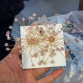 New Exquisite Korean-style Bridal Statement Crystal Earrings